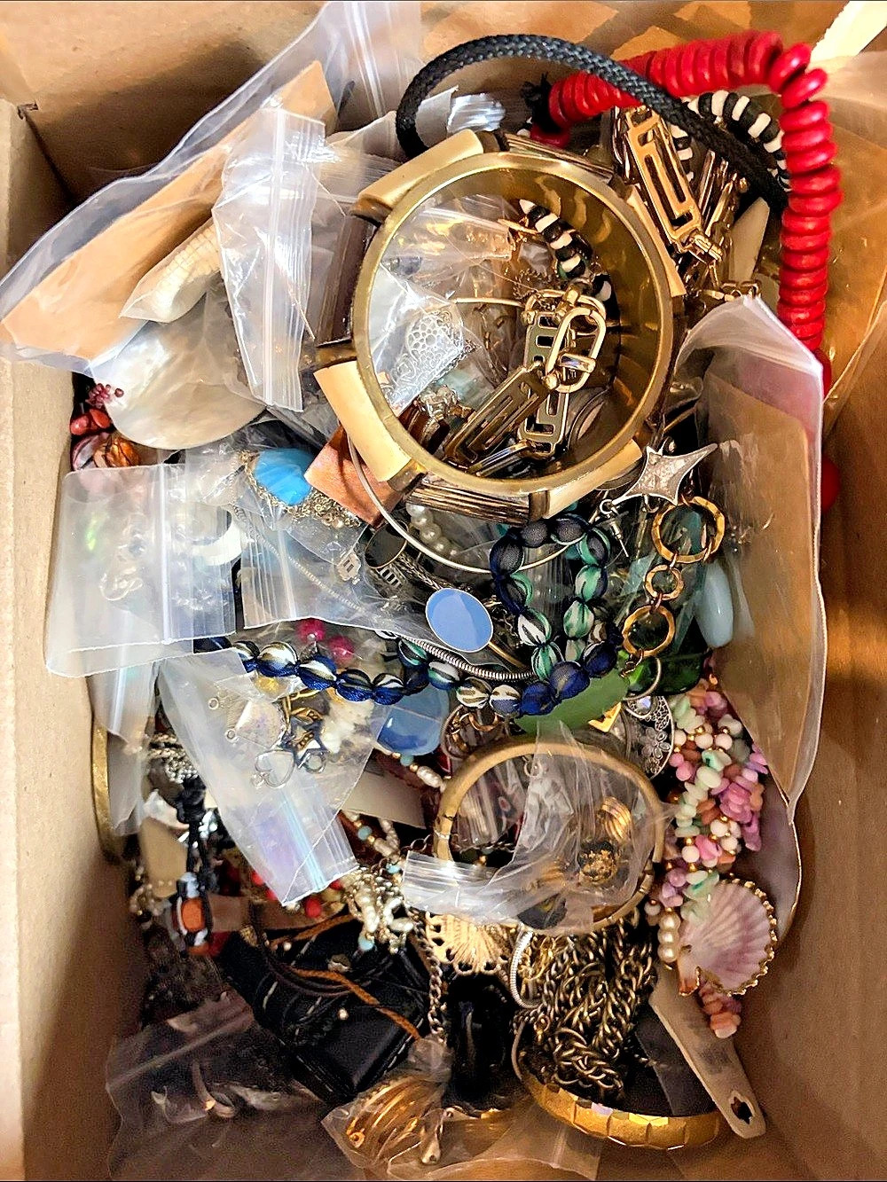 9 pounds Mystery Treasure Hunter wearable Costume Jewelry Lot box #2